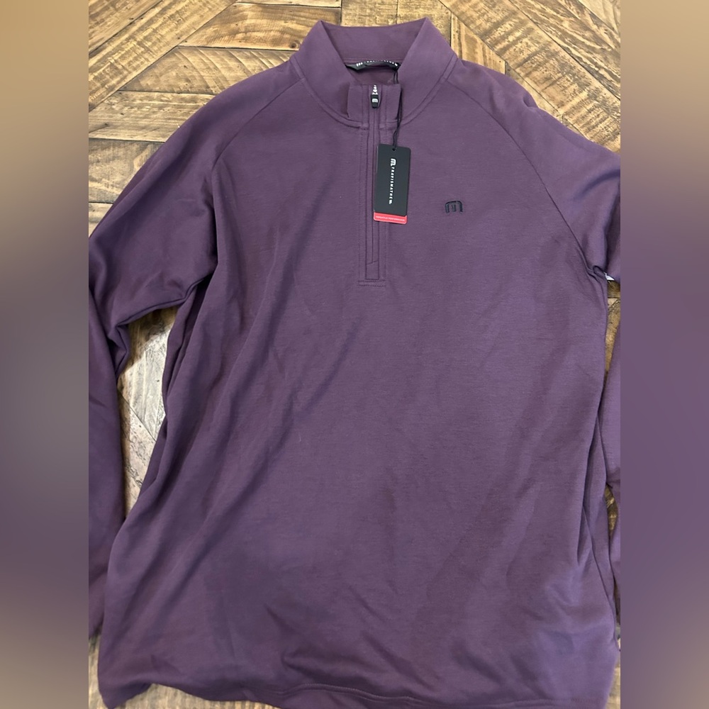 Travis Mathew Purple Quarter-Zip Sweatshirt